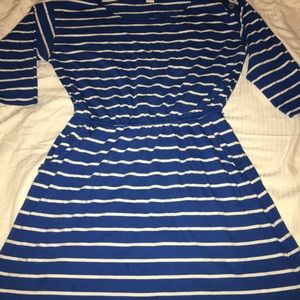 Dress white/blue strips